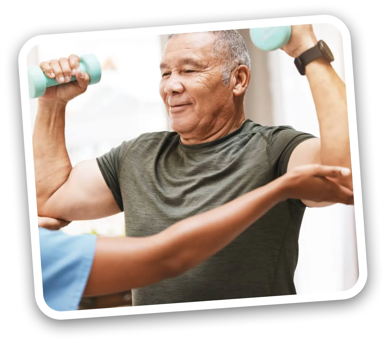 Person doing therapeutic exercises